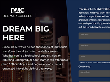 Dream Here page screenshot
